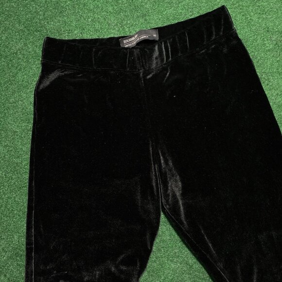 Women’s Benjamin Jay Velour Mid-Rise Pants Black XSmall - Picture 2 of 5